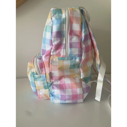 Personalised Kids Backpack - Pastel Gingham