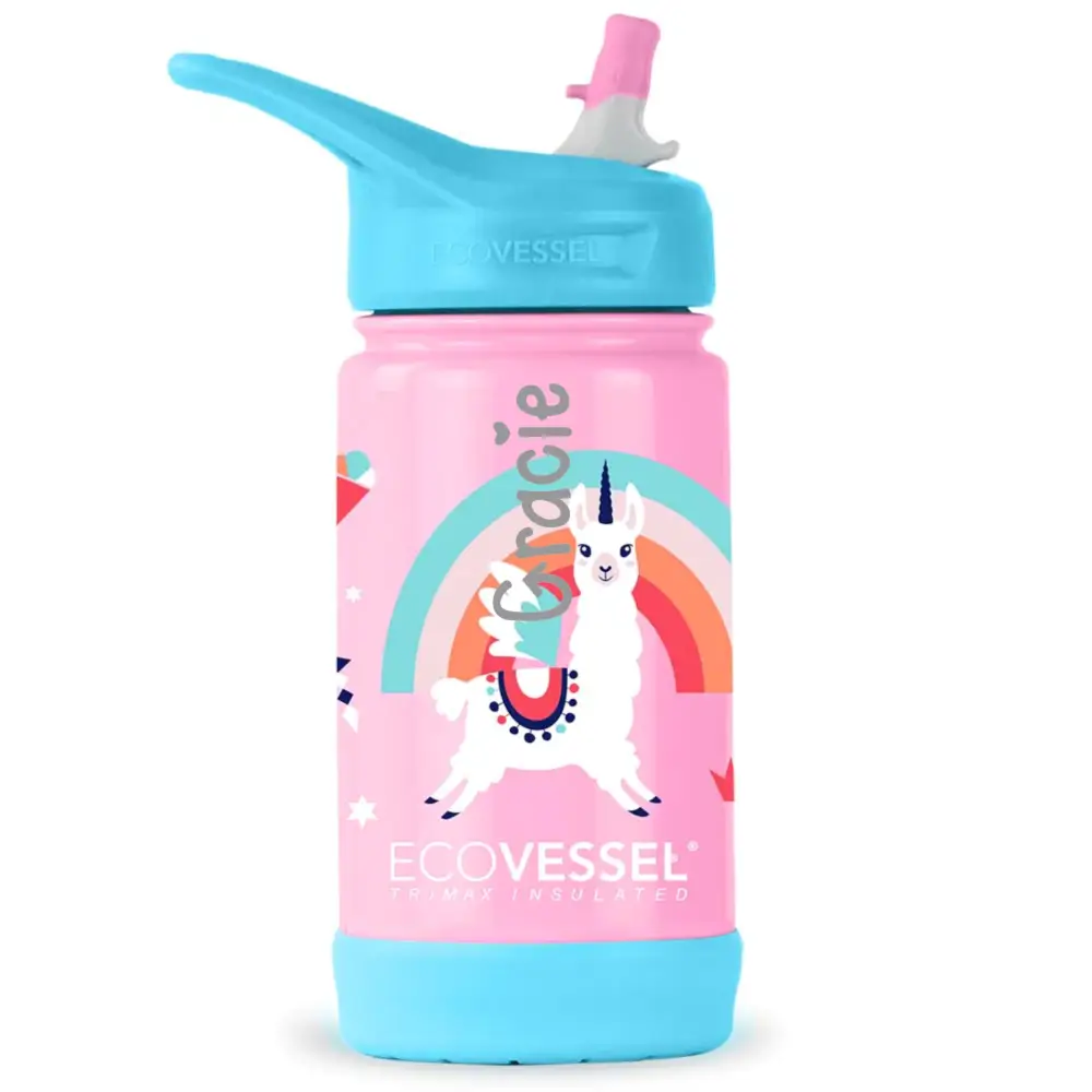 Personalised Kids Insulated Drink Bottle - Llama