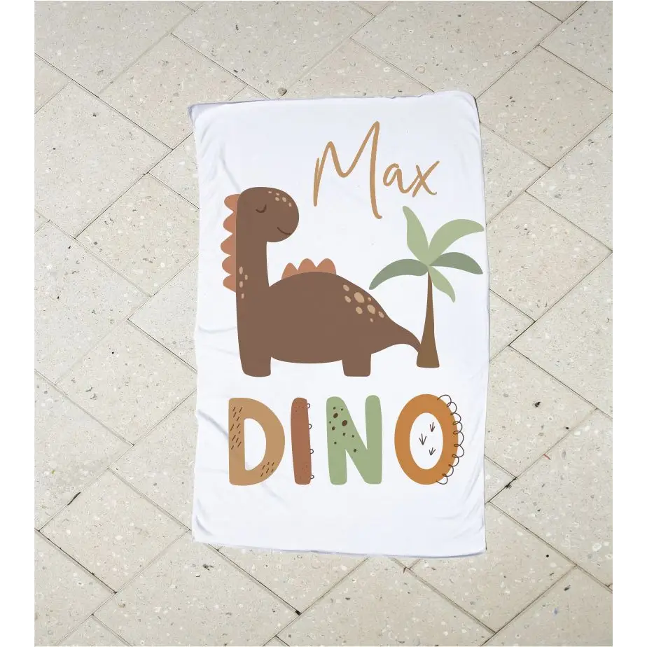 Personalised Kids Towel - Dino - Timber Tinkers