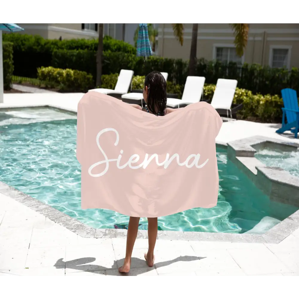 Personalised Kids Towel - Multiple Colours - Timber Tinkers