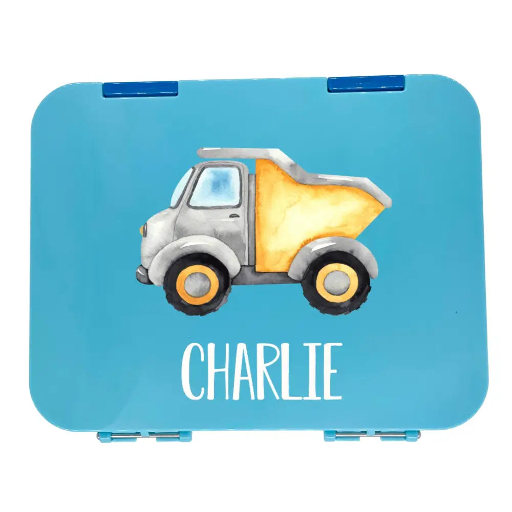 Personalised Lunch Boxes - Bento Box - Custom Name - Dump Truck