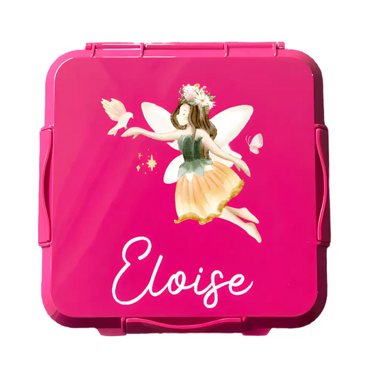 Personalised Magenta Lunch Box - Fairy - Timber Tinkers