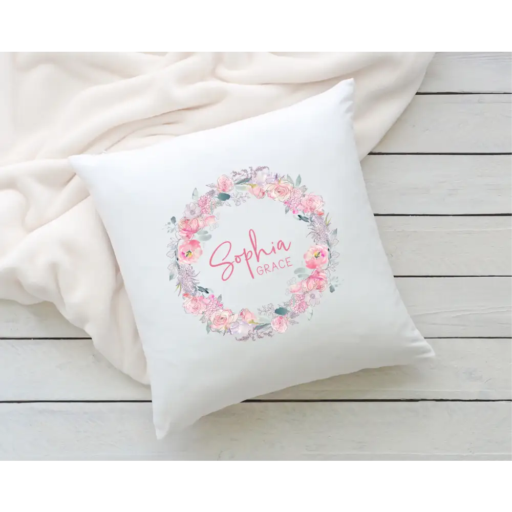 Personalised Pillowcase - Floral Wreath