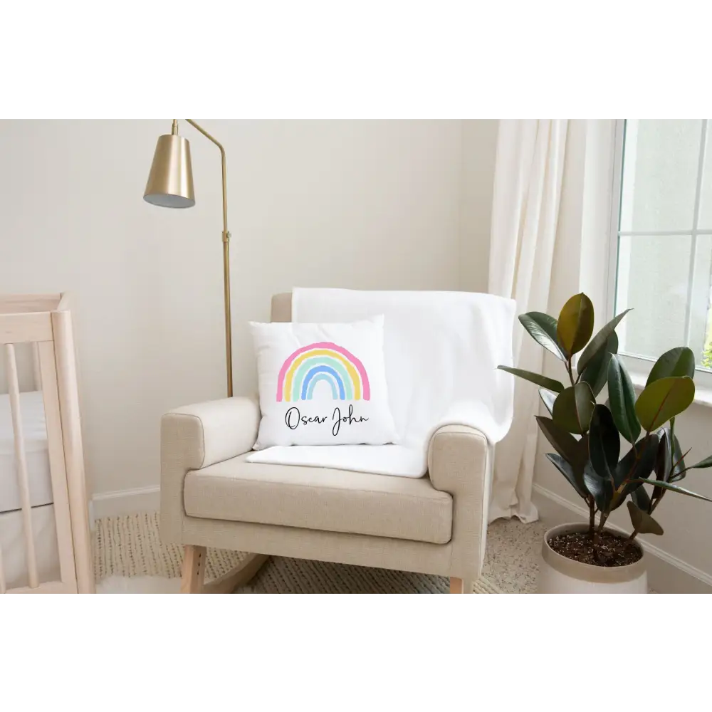 Personalised Pillowcase - Pastel Rainbow