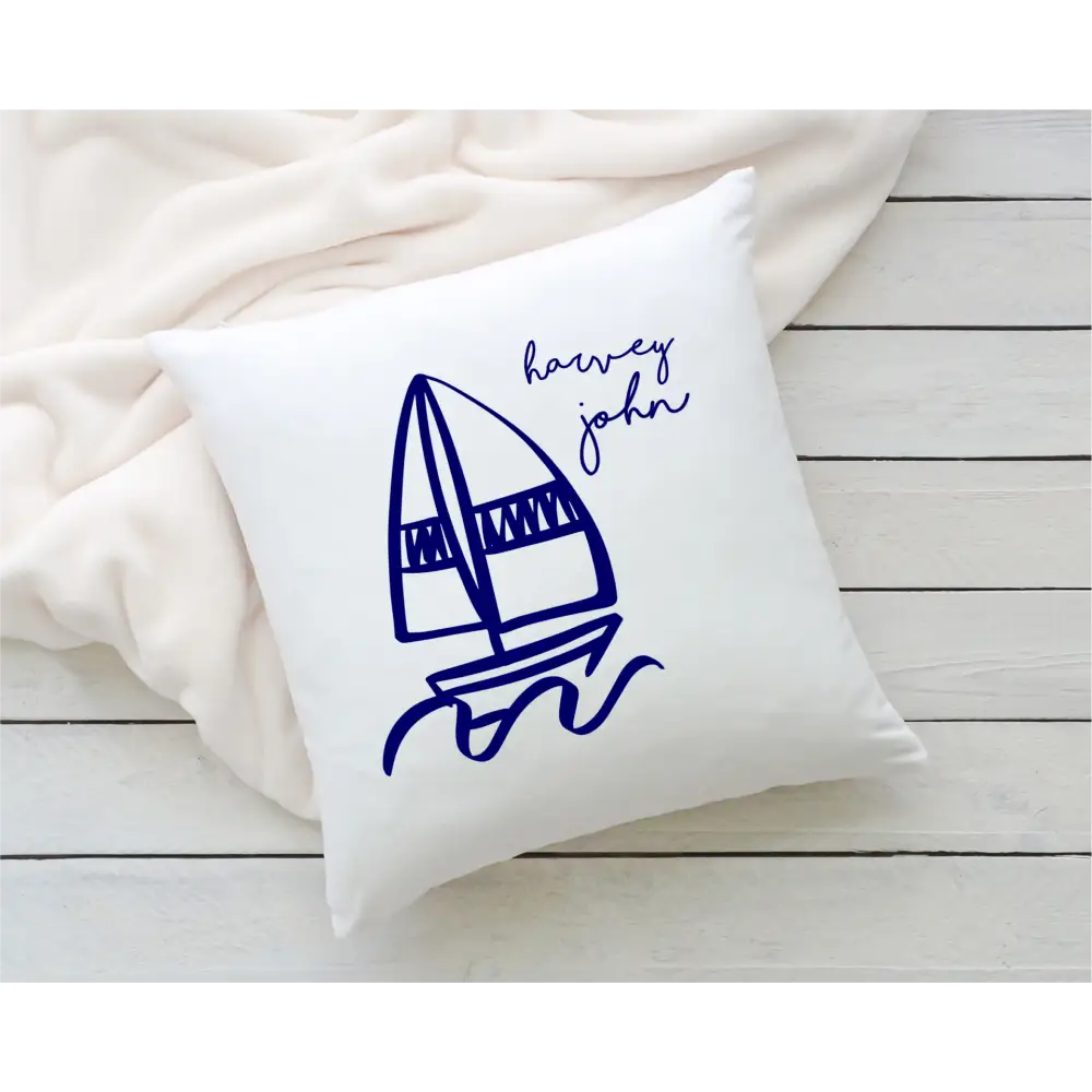 Personalised Pillowcase - Sail Boat