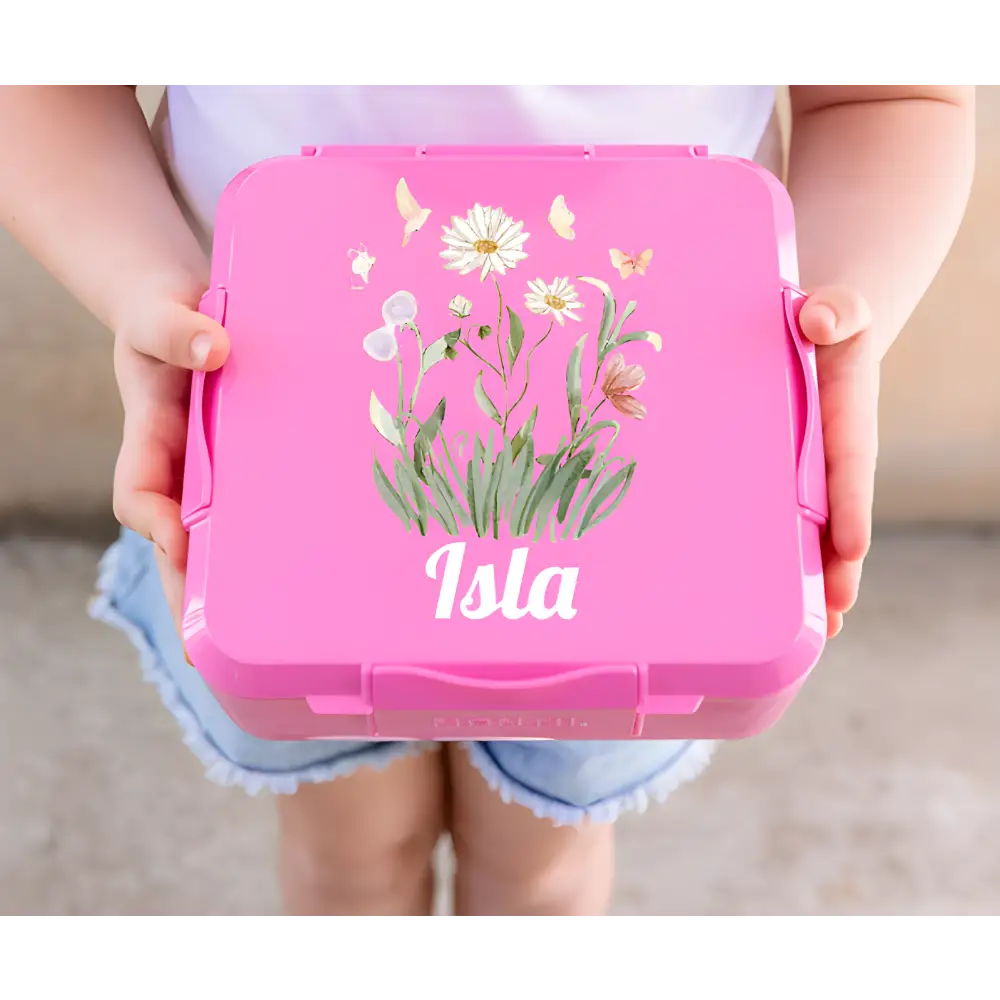 Personalised Pink Lunch Box - Garden Floral