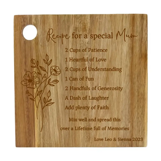 Personalised Special Recipe Wooden Serving Board - Timber Tinkers