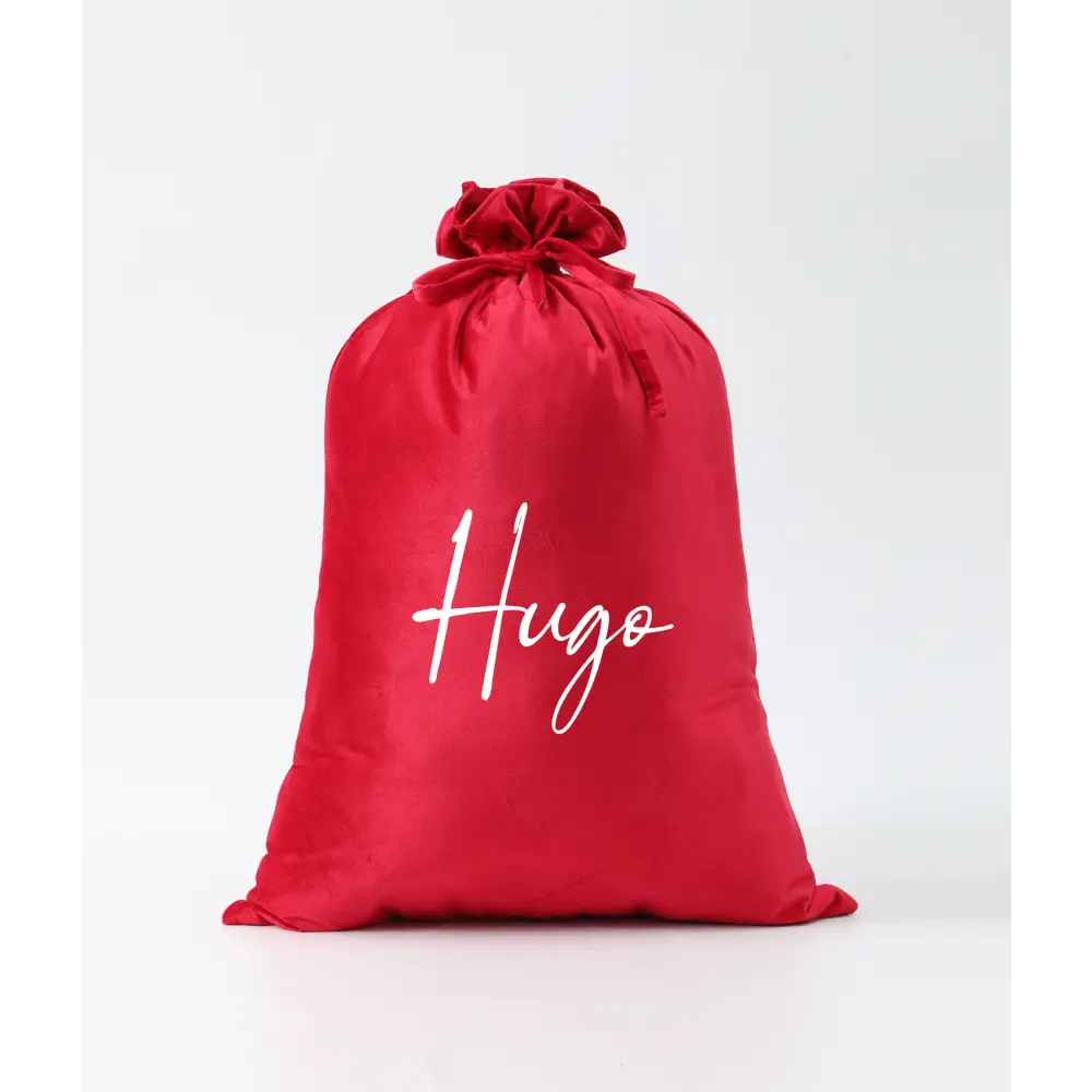 Personalised Velvet Santa Sack - Red