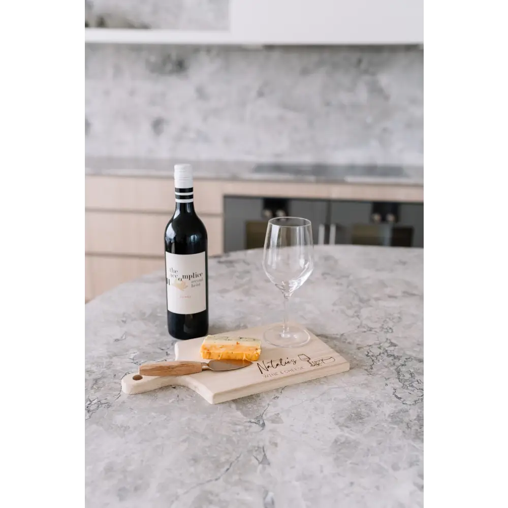 Personalised Wine & Cheese Serving Board - Timber Tinkers