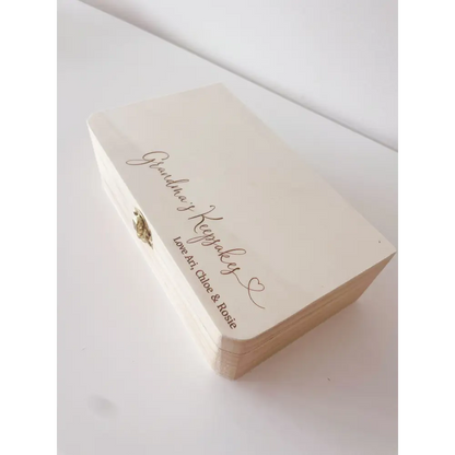 Personalised Wooden Keepsake Box - Heart