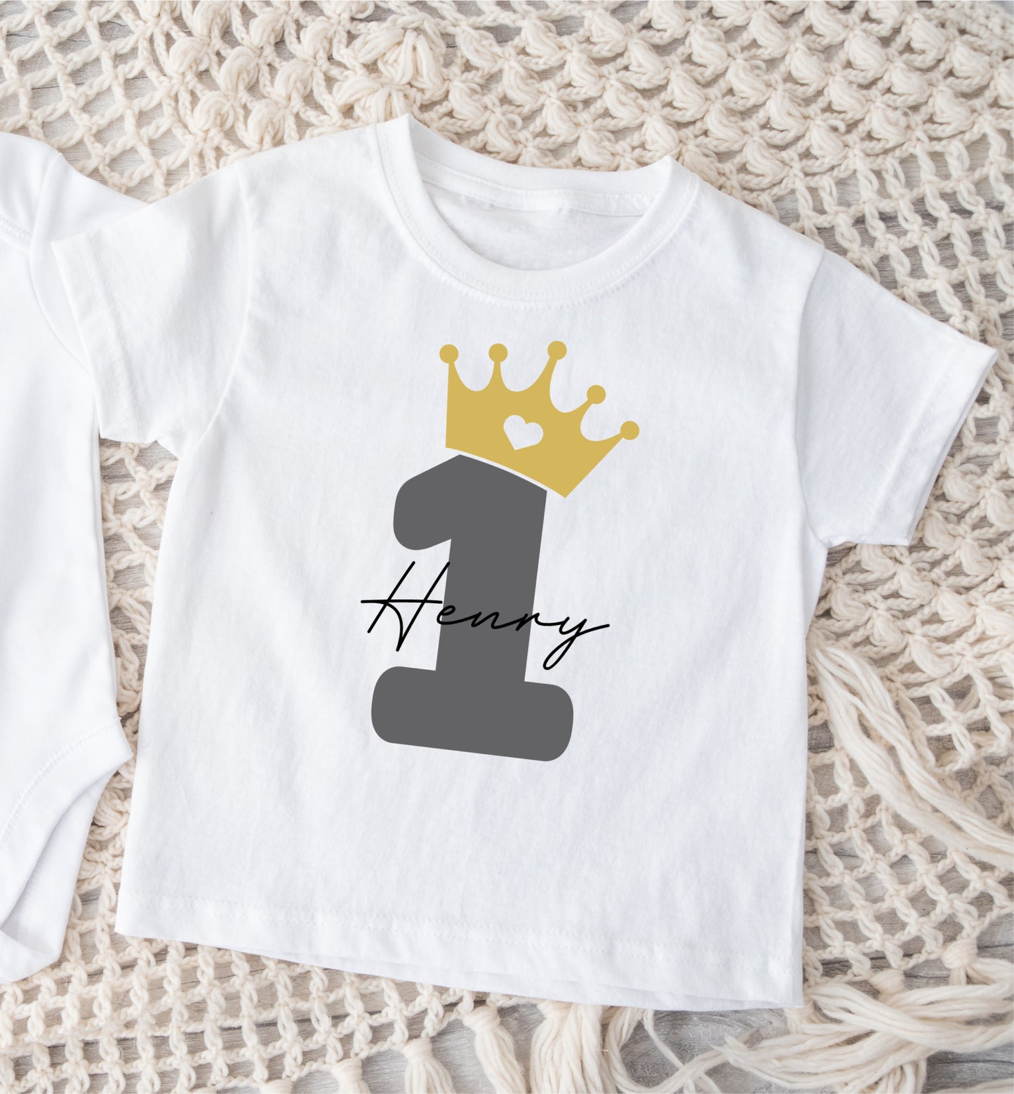 Personalised Birthday Crown Boy T-Shirt