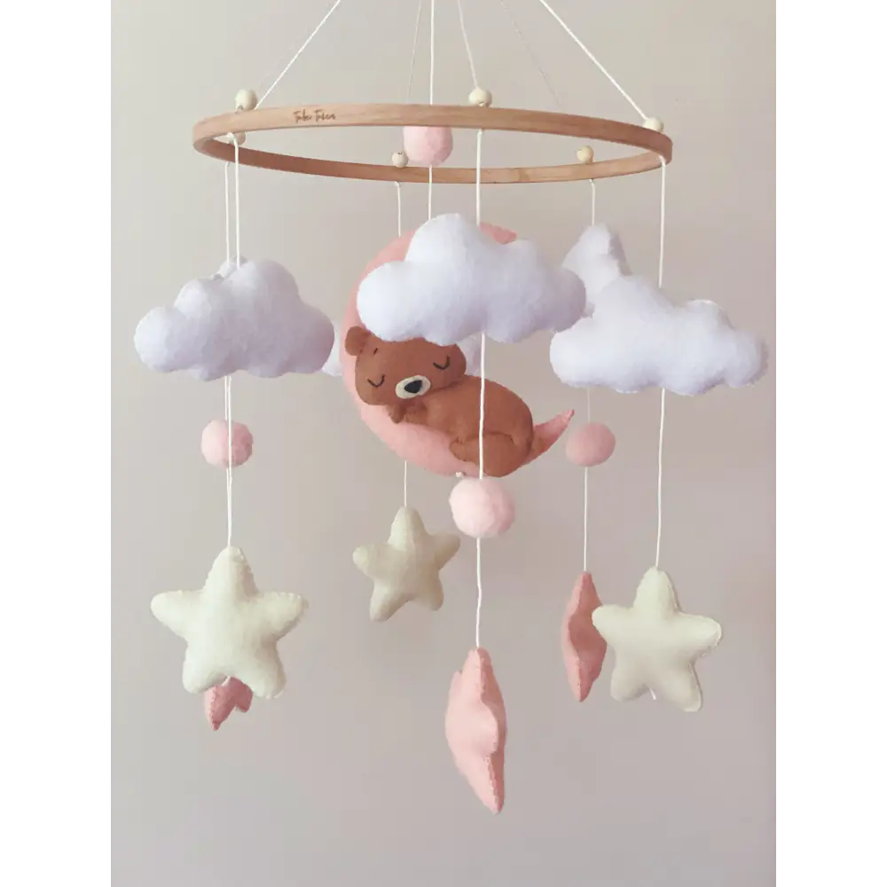 Pink Teddy Nursery Mobile