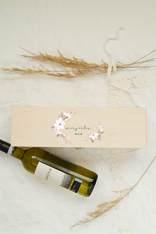 Wine Box Set - Pink Floral