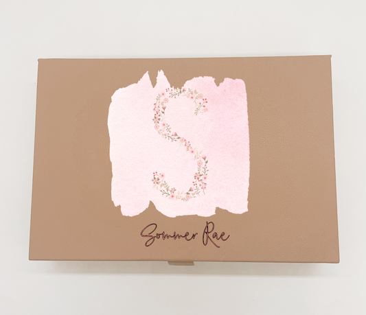 Jewellery Box - Pink Floral Letter