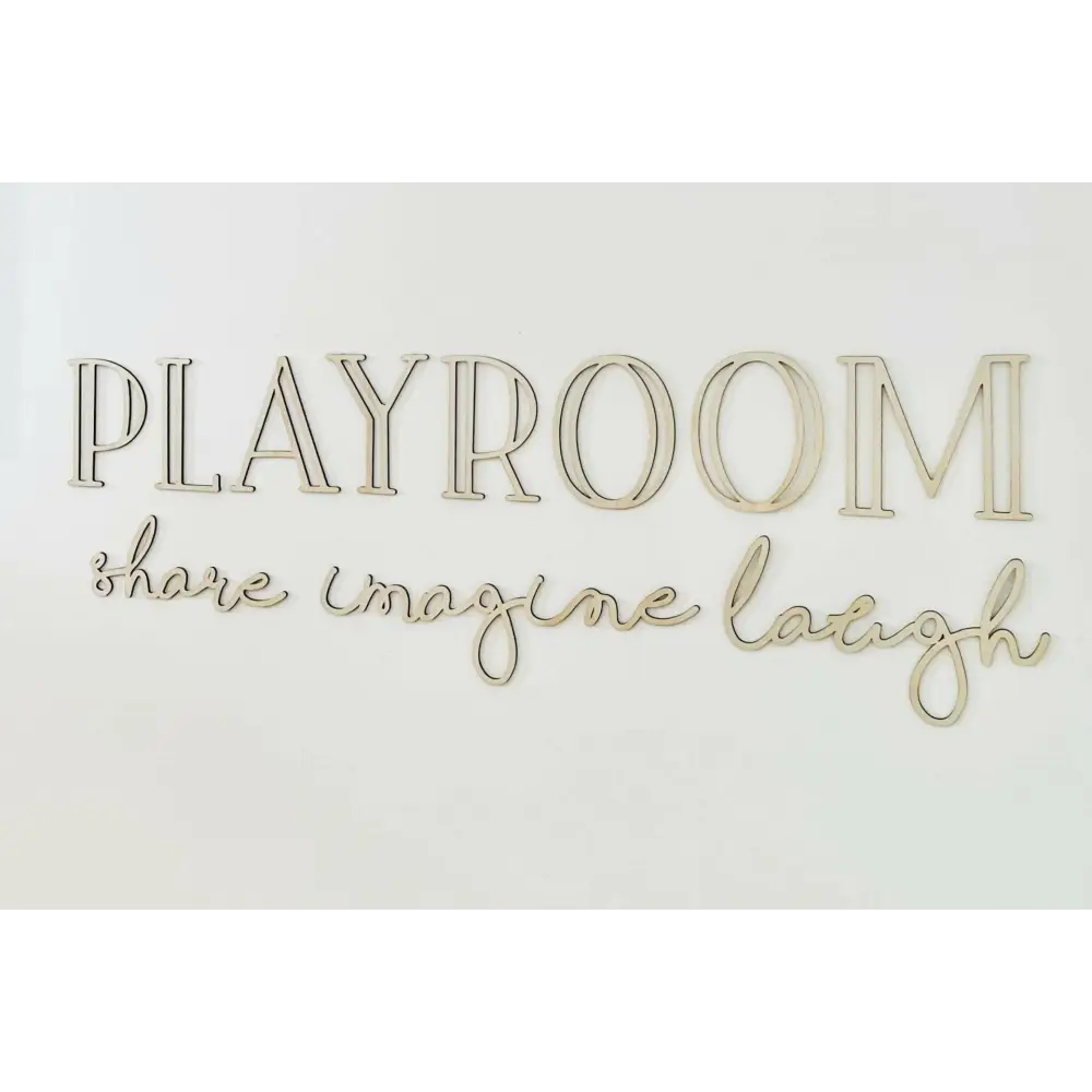 PLAYROOM - share imagine laugh plaque