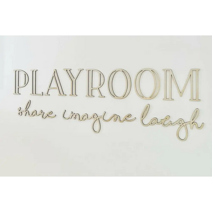 PLAYROOM - share imagine laugh plaque