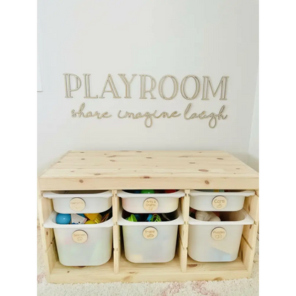 PLAYROOM - share imagine laugh plaque