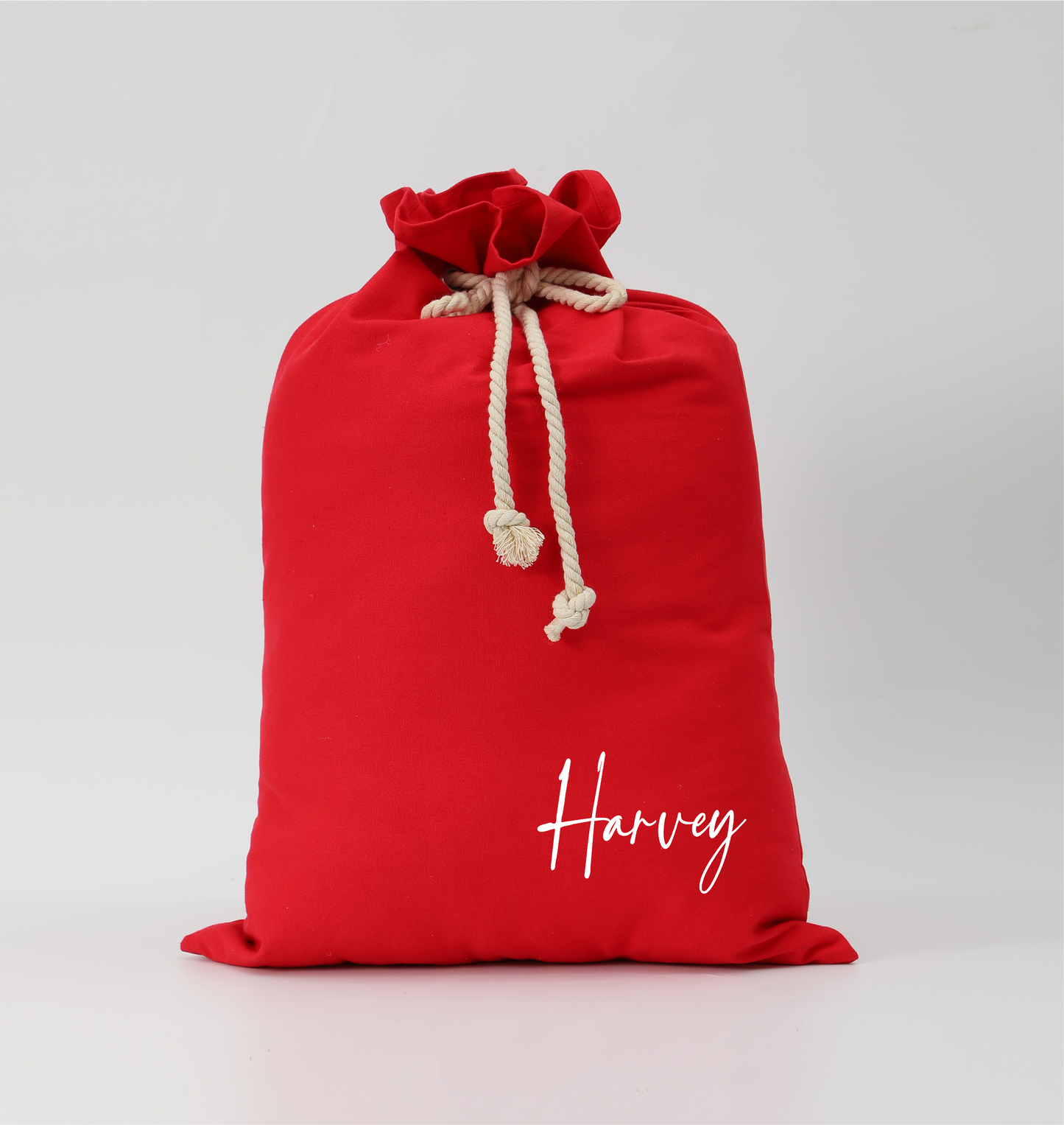 Personalised Canvas Santa Sacks - Red