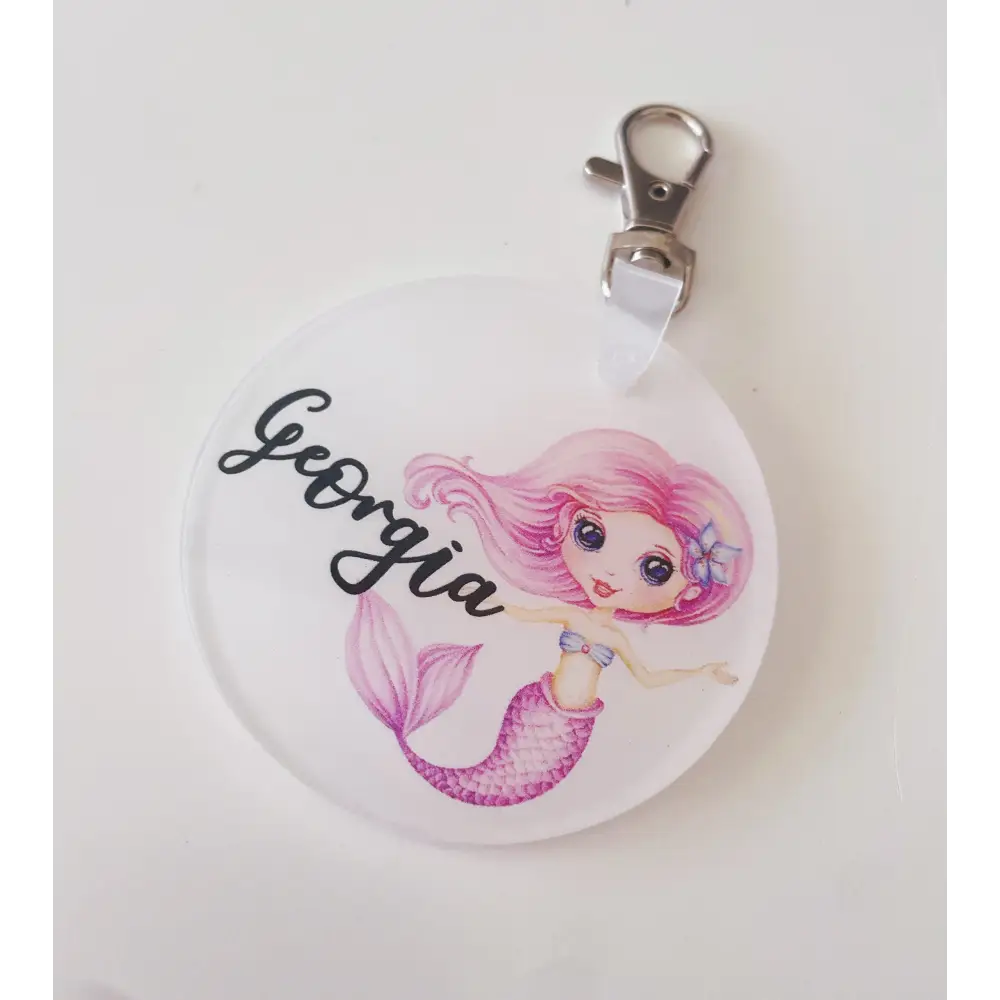 Round Acrylic Bag Tag - Multiple Designs