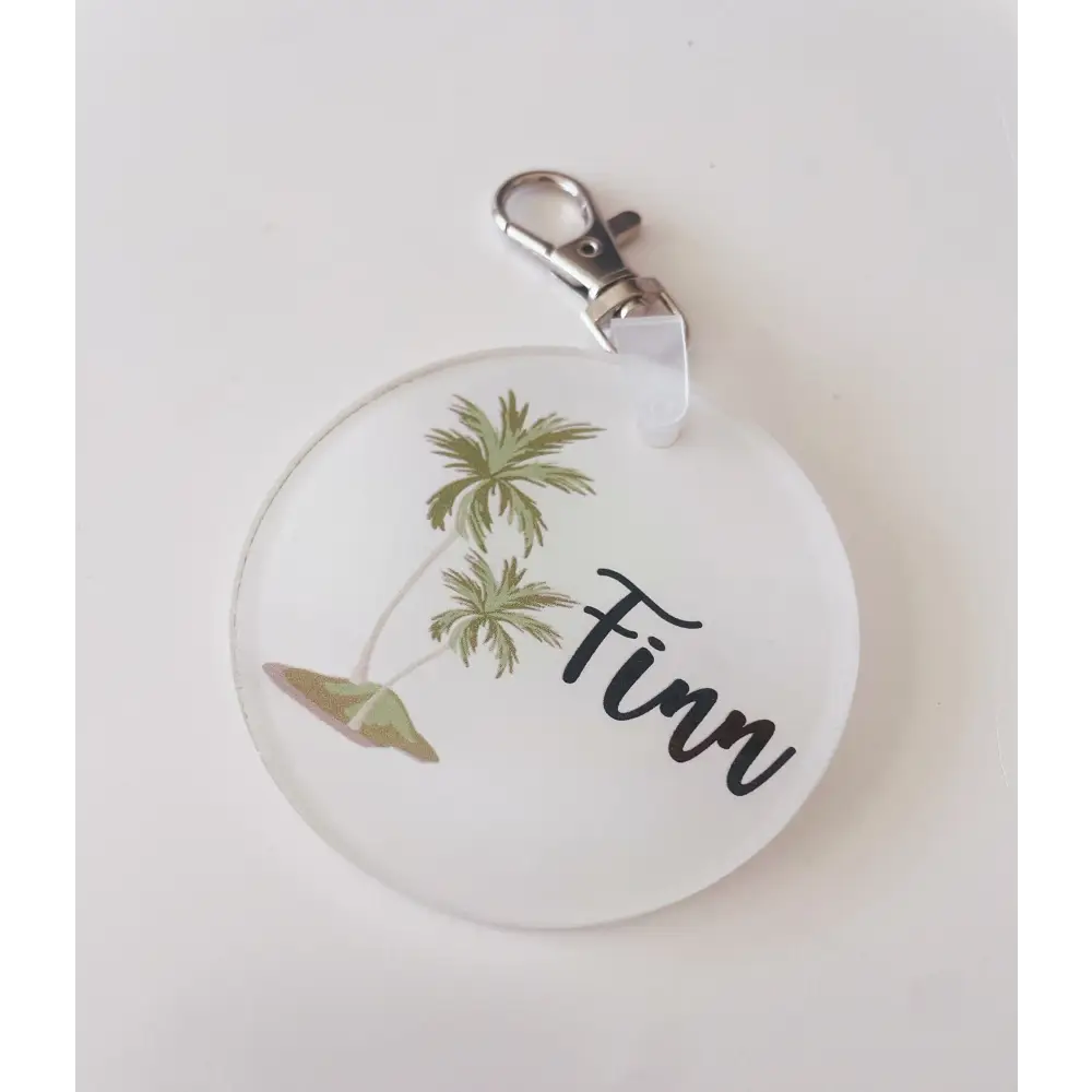 Round Acrylic Bag Tag - Multiple Designs