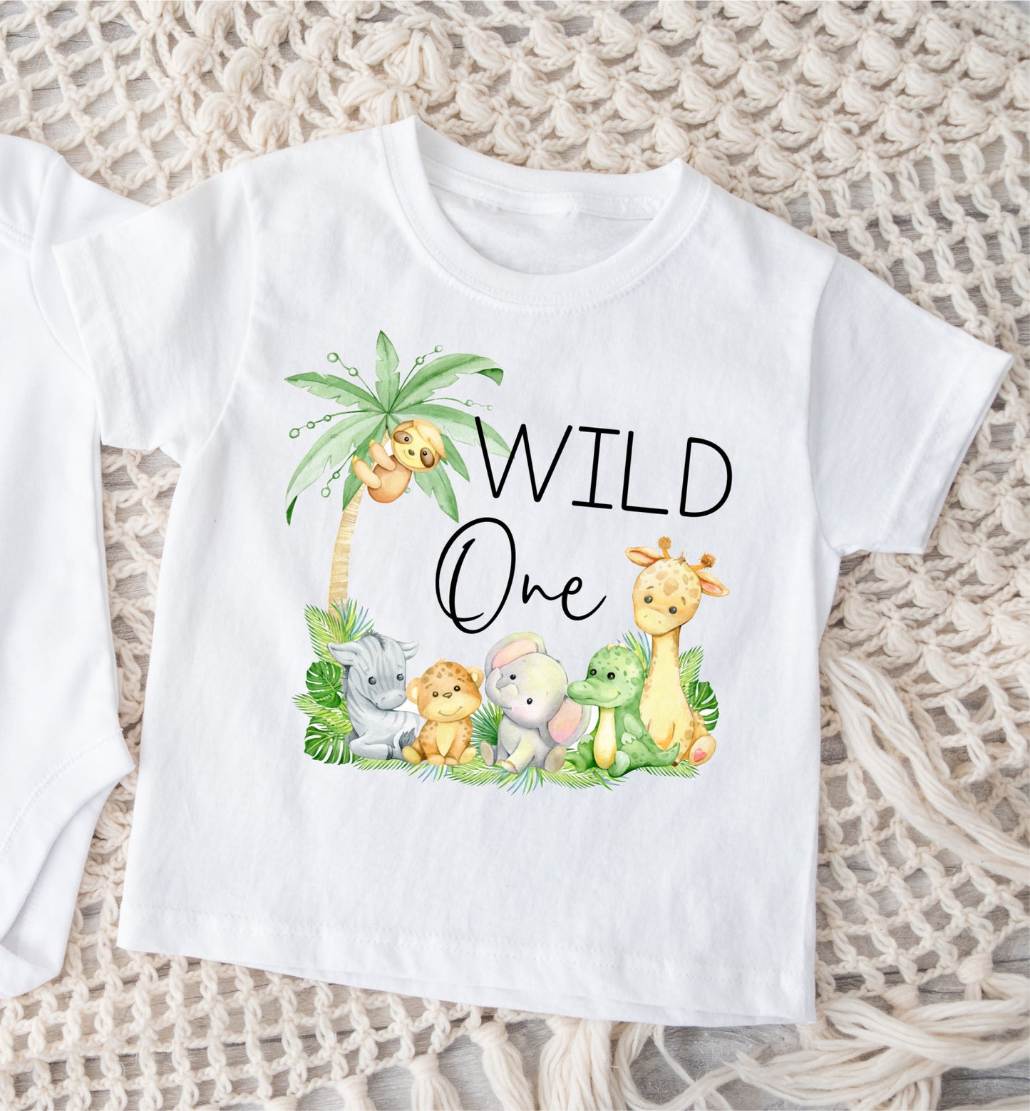 Wild One Safari Baby Birthday T-Shirt