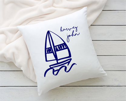 Personalised Pillowcase - Sail Boat