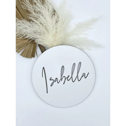 Scandi Round Name Sign - Timber Tinkers