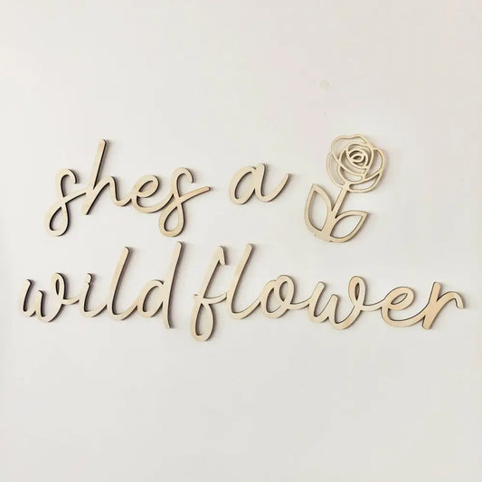 shes a wildflower wall plaque LARGE - Timber Tinkers