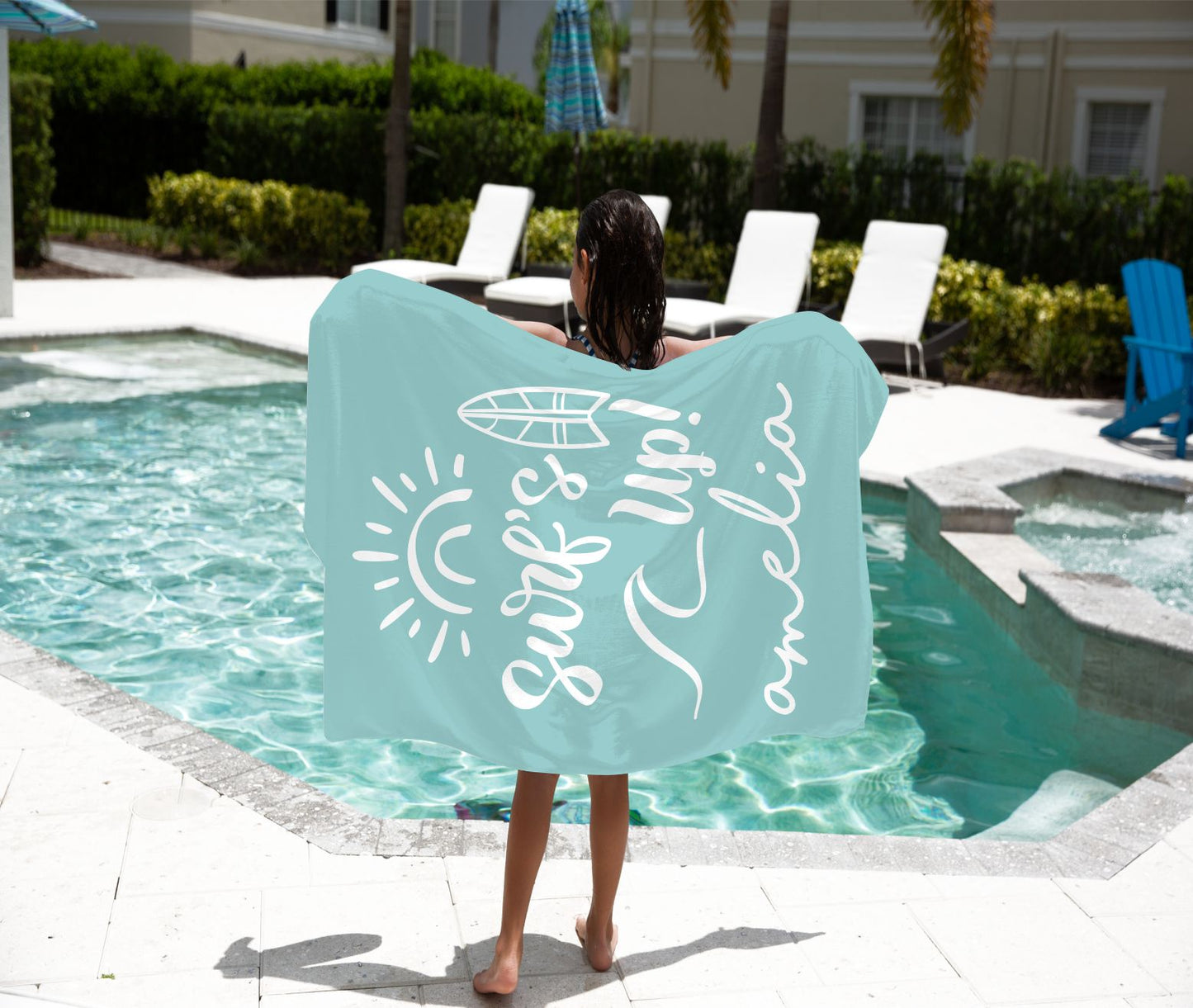 Personalised Kids Towel - Surfs Up