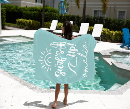 Personalised Kids Towel - Surfs Up