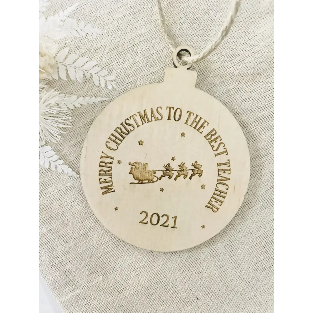 Teacher Ornament - Merry Christmas