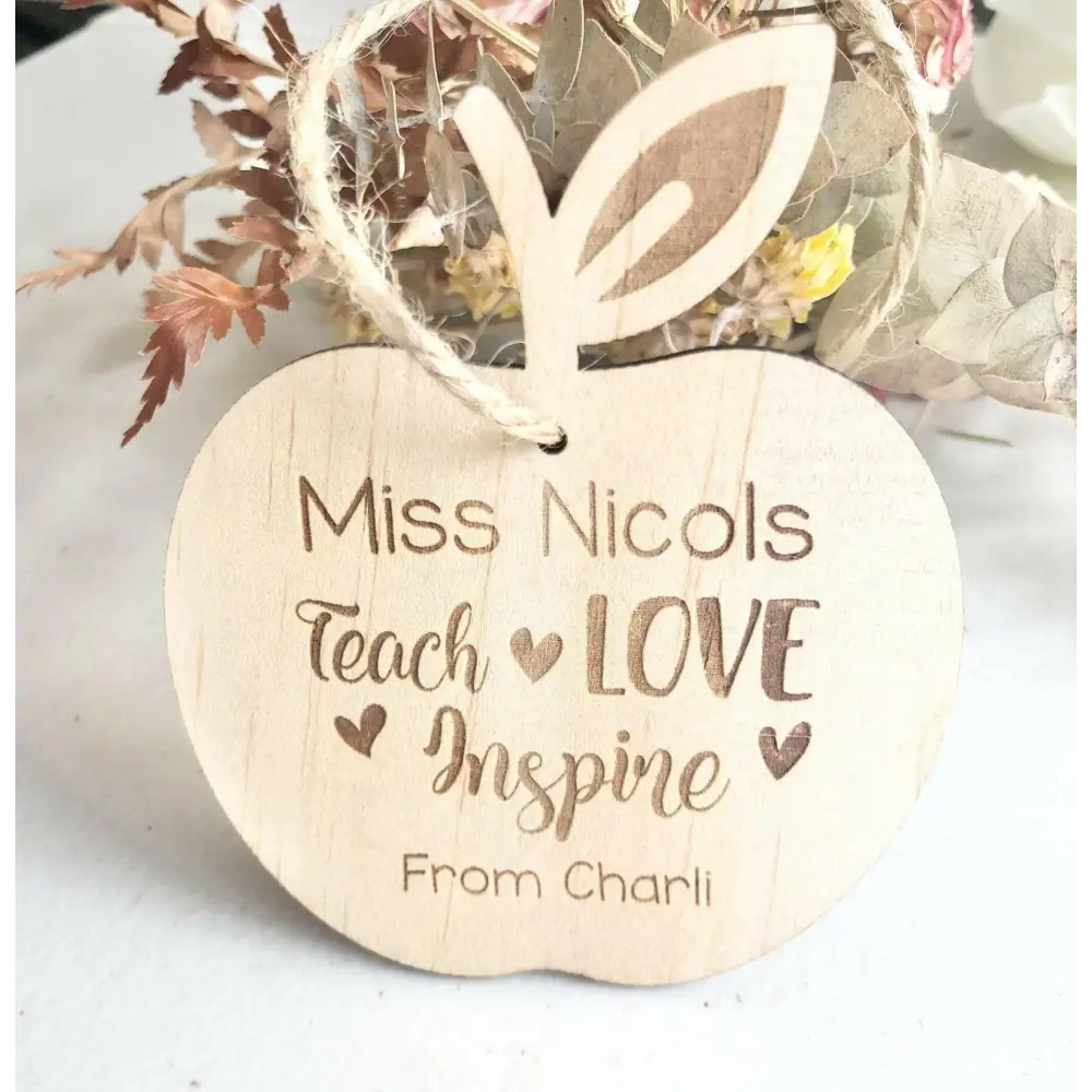 Teacher Ornament - Teach Love Inspire