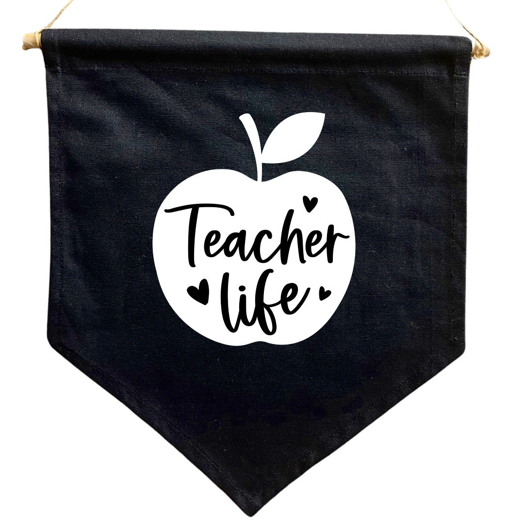 Teacher Life Black Flag