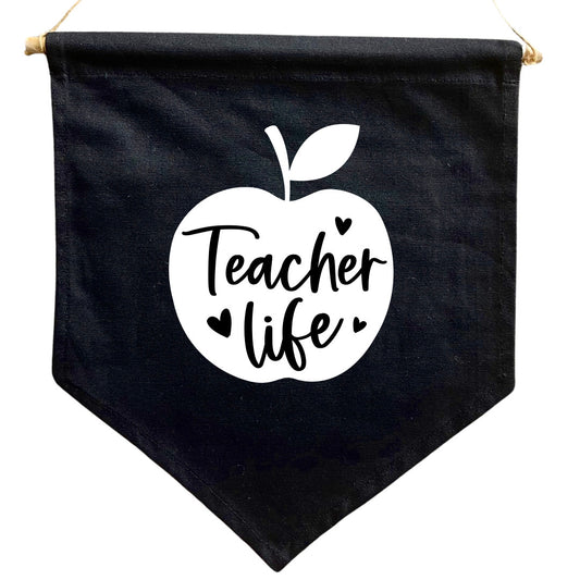 Teacher Life Black Flag