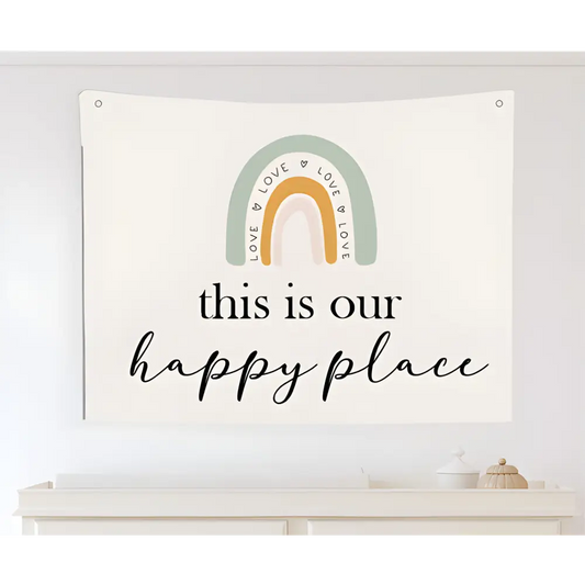 this is our happy place Canvas Wall Hang