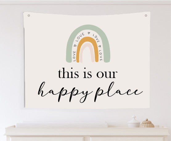 this is our happy place Canvas Wall Hang