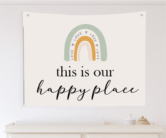 this is our happy place Canvas Wall Hang