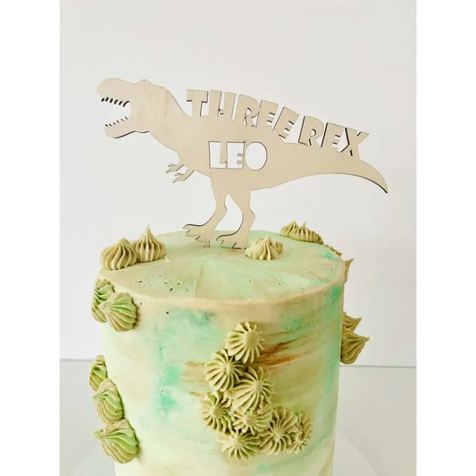 THREE REX TREX Cake Topper - Timber Tinkers