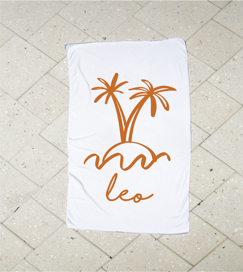 Personalised Kids Towel - Boho Palm