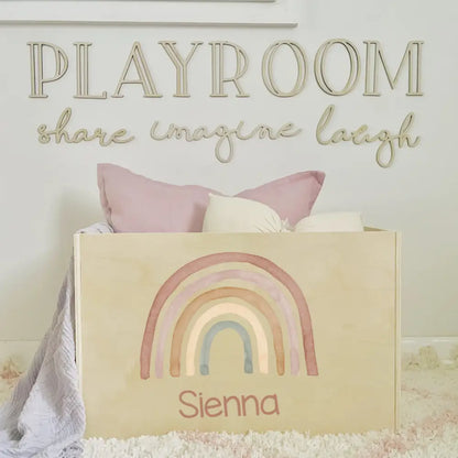 Toy Box - Rainbow - Timber Tinkers