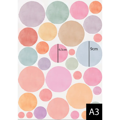 Watercolour Polka Dot Wall Decals - Timber Tinkers