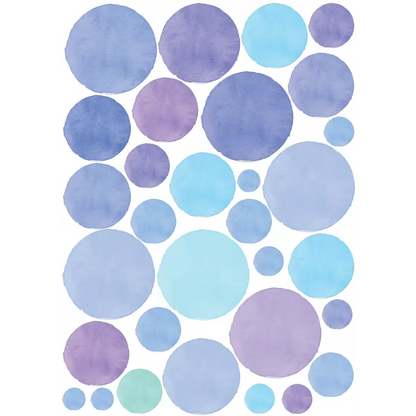 Watercolour Polka Dot Wall Decals - Timber Tinkers