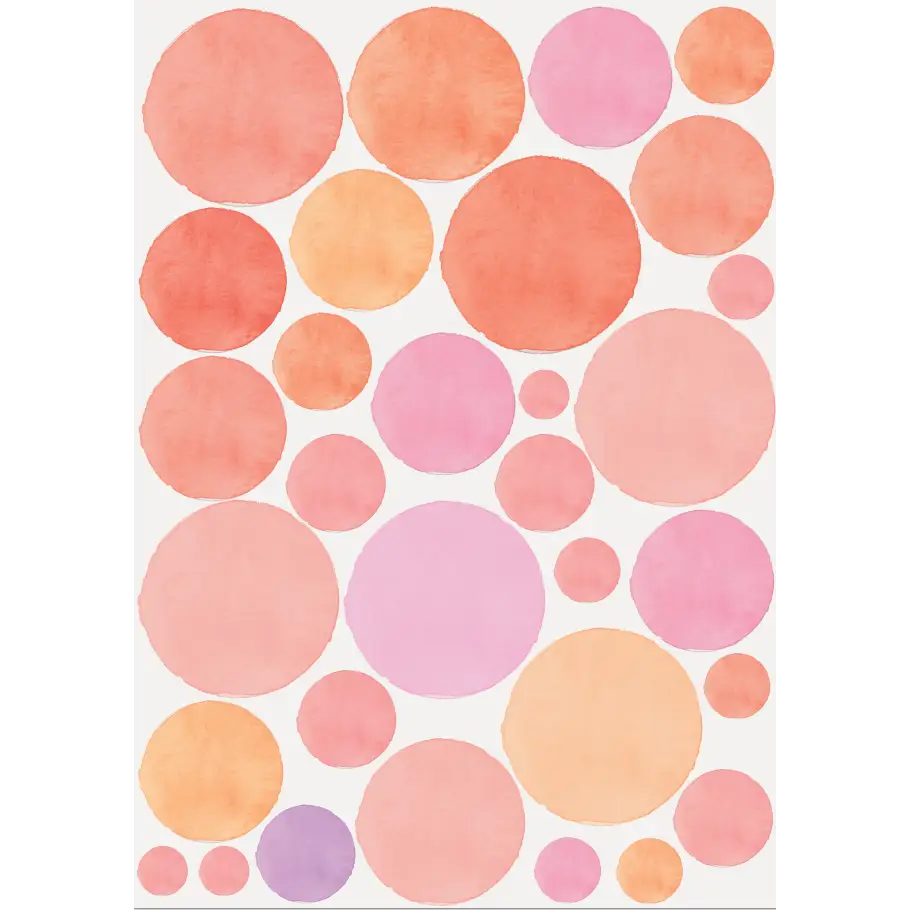 Watercolour Polka Dot Wall Decals - Timber Tinkers