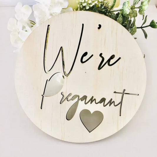 We’re Pregnant Scandi Birth Announcement