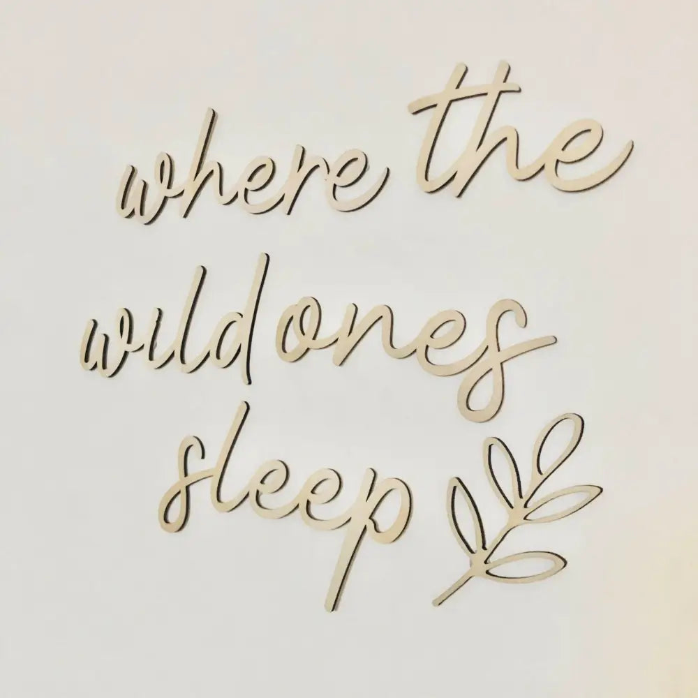 where the wild ones sleep wall plaque