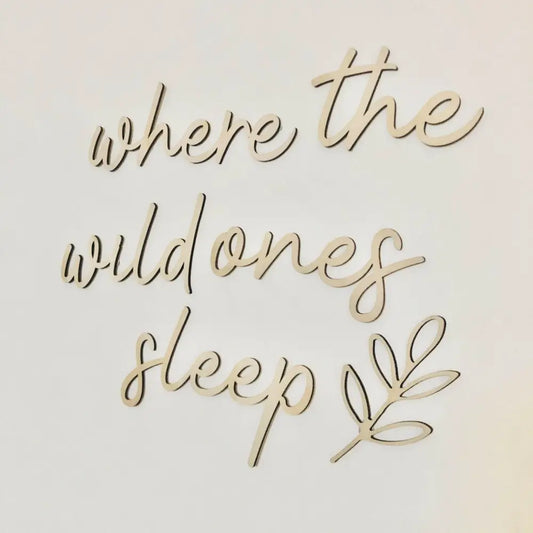 where the wild ones sleep wall plaque