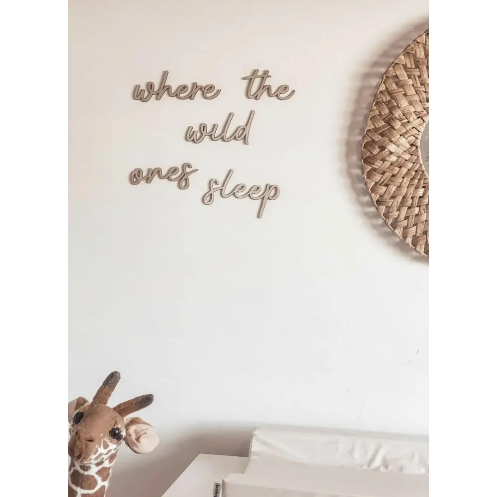 where the wild ones sleep wall plaque