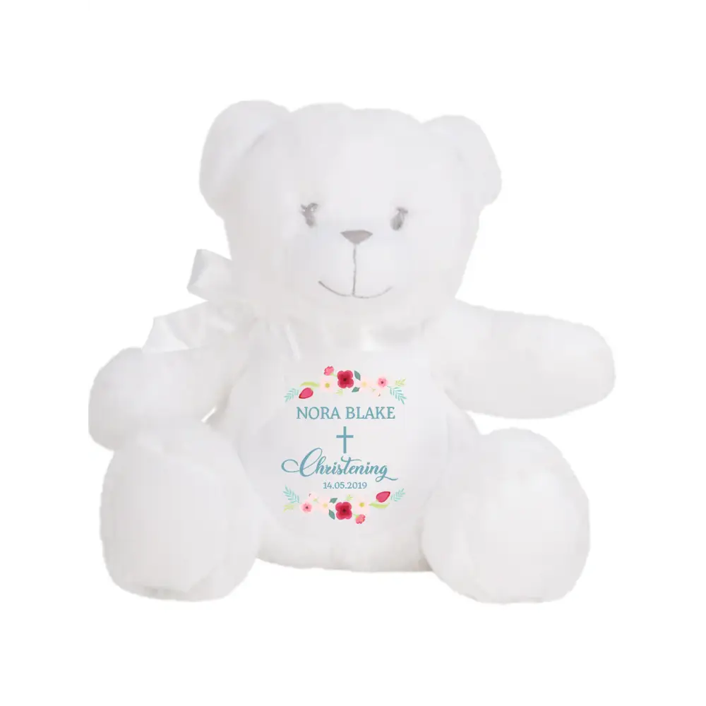 White Teddy Plush - Beary Baptism