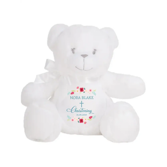 White Teddy Plush - Beary Baptism