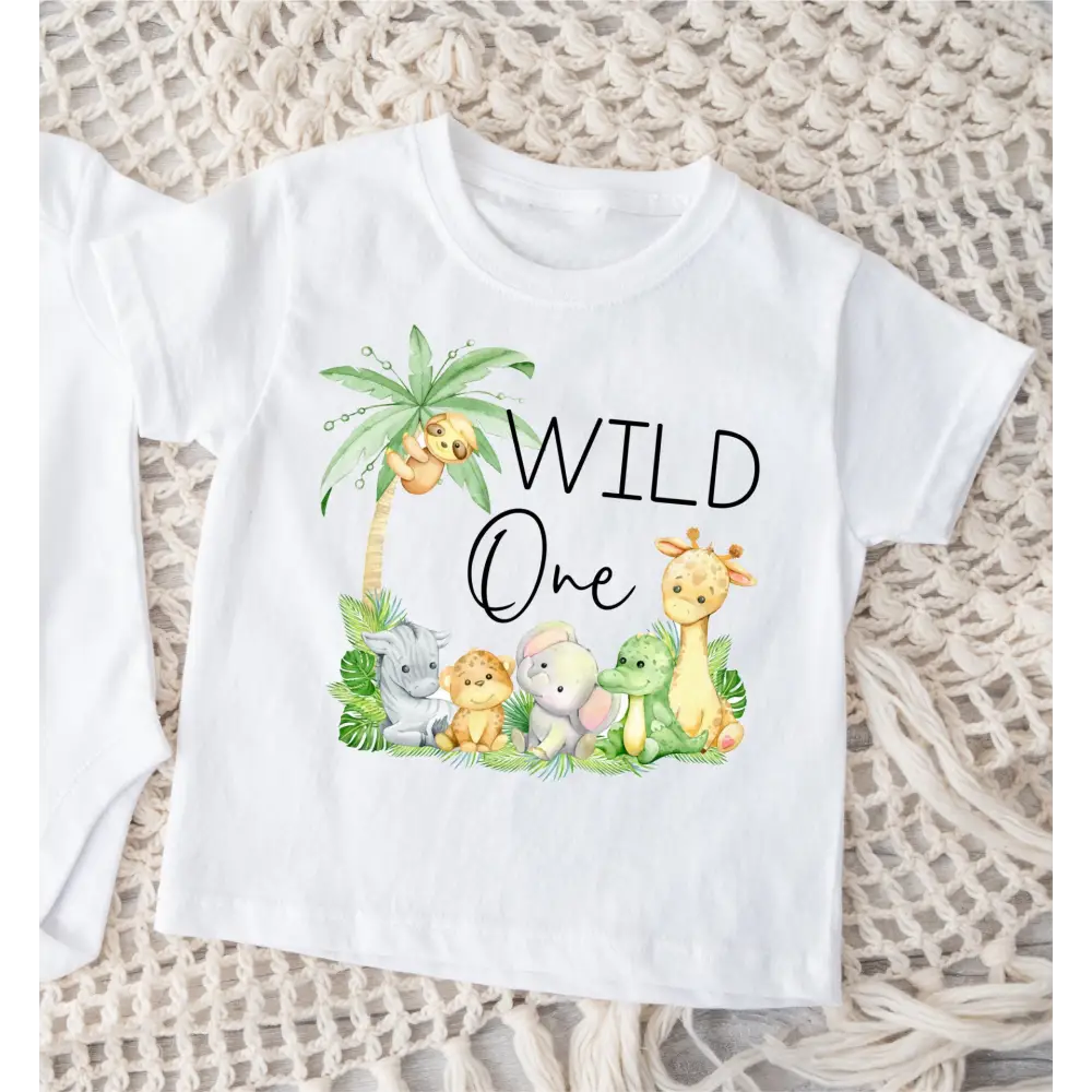 Wild One Safari Baby Birthday T-Shirt